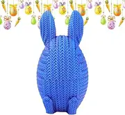 3D Printed Easter Bunny Eggs | Bunny Shaped Easter Basket Stuffers Filler - Novelty Spring Desk Ornament for Kids, All Ages, Friends, Family