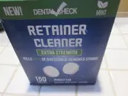 Retainer & Denture Cleaner 150 Mint Tablets by Dental Check Exp 6/24 New