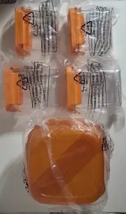 LOCKnLOCK Food Storage Container Set 5-Piece Square Orange Lids