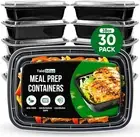 38oz Meal Prep Containers 30 Pack Microwave Safe Reusable Food Storage
