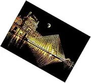 OHPHCALL Creative Scratch Paper Art DIY Graffiti Tool for Engaging Family Activities Designs for Hand Drawing Intelligence Development City Night Scene