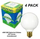 4 x 40W Incandescent G80 Spherical Light Globes Bulbs Lamps E27 Screw G25
