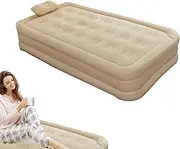 Twin Air Bed with Built in Pump - Inflating Guest Bed Twin Built-in Pump - Folding Inflating Floor Sleeping Pad for Living Room
