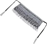 [GLSTOY] Waist Chain Ballroom Fringe Skirt Multicolor Sequin Skirt Red Metallic Skirt Black Glitter Skirt Silver Sequence Skirt Black Rave Skirt Dance Skirts for