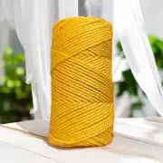 3mm 3ply Luxe Macrame Cord | SUNFLOWER | 100% Premium Cotton Melbourne Australia