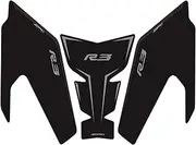 TZMAPU Motorcycle Fuel Tank Protector For Yamaha R3 Fuel Tank Pad Non-Slip Gas Tank Sticker Set Rubber Protection Pad (Black)