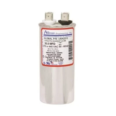 Amrad 30.0UF +/-6% 370V or 440V AC/B Run Capacitor Replaces 325P306H37M30N4X