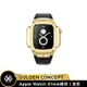 【Golden Concept】Apple Watch 41mm錶殼 金錶框 黑皮革錶帶 WC-ROL41-G