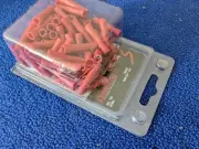 (100) Nylon Insulated Red Butt Connector 22-18 Gauge Wire Terminal Splice Crimp