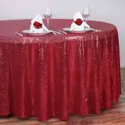108" Red SEQUIN ROUND TABLECLOTH Wedding Party Catering Reception Linens