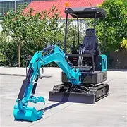 Portable Hydraulic Mini Excavator, Lightweight Crawler Excavator with Tracks, Mini Excavator for Digging, Drilling & Bull-Dozing, Ideal for Garden, Farm, and Park