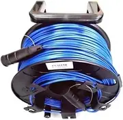 200m 4/6/8 core armored patch cord with PCD310 reel LC SC FC A*C SM PVC DVI waterproof connector patch cord fiber extender(FC-FC,6C with drum)