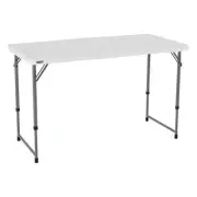 SA NEW Lifetime Blow Mould Folding Table Adjustable Height 120cm