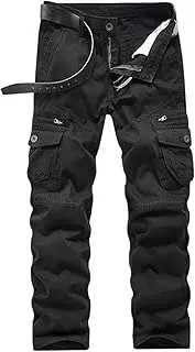 [HanzhuoLG] Men Overalls Cargo Military Tactical Outdoor Pants Army Running Casual Male Clothing Baggy Big Size Long Trousers For Men's black XXL