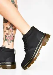 NWB Dr. Martens Unisex Bonny Black Nylon Boot US 9 L/ 8 M