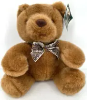 Kellytoy Classic Impressions Collectible Brown Faux Fur Plush Teddy Bear