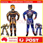 Kids Boys Transformers Cosplay Costume Bumblebee Optimus Prime Muscle Jumpsuit