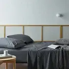 Bianca Natural Sleep Recycled Cotton/Bamboo Queen Bed Charcoal Sheet Bedding