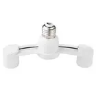 2Pcs E27 To 2E27 Bulb Base Adapter Portable 85-285V 2 Heads Light Base for Home