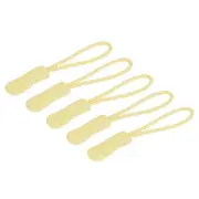 20pcs Zipper Pulls Pull Head Handle Replacement Tab Tags Cord Extension Beige