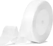 White Ribbon 1 Inch Sheer Organza Ribbon Christmas Chiffon Ribbon Sheer Ribbon 50 Yards Tulle White Ribbon for Gift Wrapping Halloween Ribbons for Crafts Ribbon for Flower Bouquet Hair Bows Wedding