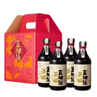 在飛比找Yahoo奇摩購物中心優惠-【豆油伯】茶姬釀造醬油四入組(500mlx4)