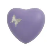 At Peace Memorials Butterfly Heart Keepsake w/ Velvet Box Cremation Urn 3 CI