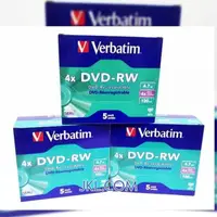 在飛比找蝦皮購物優惠-Dvd-rw 空白 Verbatim 單包內容 5 件
