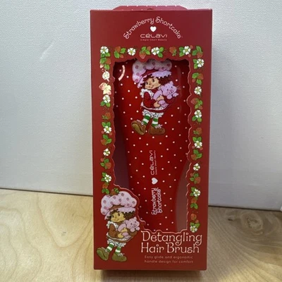 Celavi Strawberry Shortcake Detangling Hair Brush Red & Pink New in Box