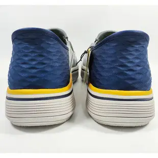 零碼特價 SKECHERS 瞬穿SLIP-IN健走男鞋 Remaxed Goga Mat Arch足弓支撐鞋墊 休閒鞋 204839BLU [陽光樂活] (E3)