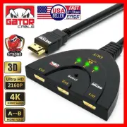 4K HDMI 2.0 Cable Auto Switch Switcher Splitter Adapter 3 In to 1 Out Devices