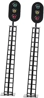 Yardwe Model Train Signal Light Set 2pcs Miniature Traffic Lamps Simulated Signal Lamp for Tabletop Decor