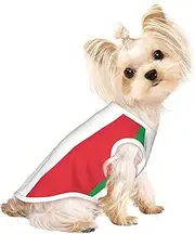 Italian flag print Dog Shirts for Small Dogs Stretchy T-Shirts Lightweight Tank Top Sleeveless Striped Vest