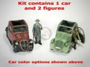 Model Victoria 1/35 Fiat Model 500 A "Topolino" WWII (w/2 Figures & Decals) 4020