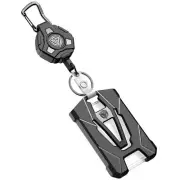 Retractable Badge Holders Heavy Duty Retractable Keychain with Tactical ID C
