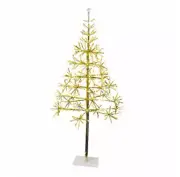 Holiday Wonderland Bright Light Led Gold Tree with Flashing Star Topper 42-Inch