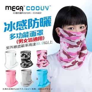 【MEGA COOUV】防曬涼感多功能面罩 防曬口罩 護頸布(防曬口罩 多功能防曬 防曬頭巾)