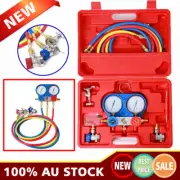AC Manifold Gauge Set R134A R22 HVAC A/C Refrigeration Auto Kit &5 Feet Hose AU