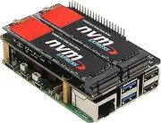 Geekworm X1004 Dual M.2 NVMe SSD Shield PCIe Peripheral Board for Raspberry Pi 5
