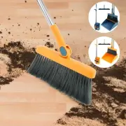 3Pcs Floor Sweeping Set with Long Handle 180°Rotating Floor Broom Squeegee beVKF