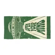 UFO Spaceship Aliens Beach Towel