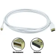 10FT Mini DisplayPort MDP Male to DisplayPort DP Male Mac Monitor Cable 32AWG