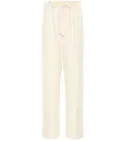 [Jil Sander] Jil Sander Twill wool-blend wide-leg pants AU 14 white