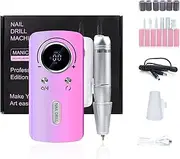 Electric Nail Drill File Professional,30000 RPM Portable Nail Drill Machine Kit Manicure Pedicure Tools Polishing Set with Nail Drill Bits Sanding Bands ﻿ (Dazzling Purple)