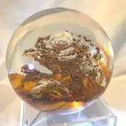 Selkirk Glass Alchemist Paperweight 3" Scotland Handmade 1999 with box $164.99