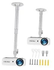 Upgraded Projector Mount,14-24in / 37-62cm Projector Ceiling 12-24in Silver