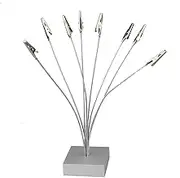 Desktop Stand Photo Holder Clip Tree Cube Base 8- Branch Tree Style Memo Photo Displaying Clip Paper Holder Table Number Holder for Wedding Party Photo Clip Holder Table Numbers