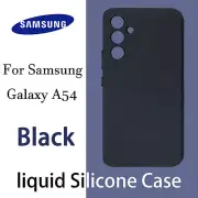 Samsung Galaxy A54 Black Soft Shockproof Original Liquid Silicone Phone Case BT