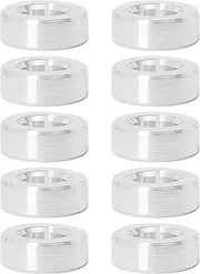 Zhooooonglf 10Pcs M4 Aluminum Spacers, Metal Spacer Aluminum Round 4.2mm ID x 8mm OD x3mm L Thickness Screw Standoff for M4Screw Bolts Silver