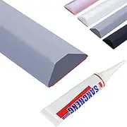39'' Bathroom Water Barrier,Collapsible Shower Threshold Water Dam, Shower Barrier ，System Self-Adhesive Silicone Flood Shower Water Barrier, Water Retaining Dam Strip,Shower Water Stopper,(Grey)